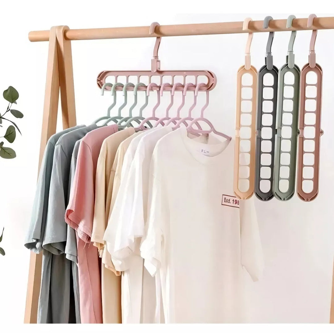 Pack oferta 5x Colgador de Ropa 9 en 1