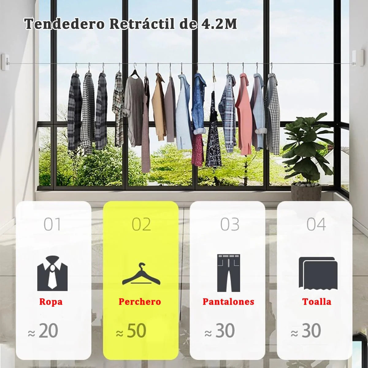 🧺 Tendedero Retráctil Extensible – Ahorra Espacio y Gana Comodidad