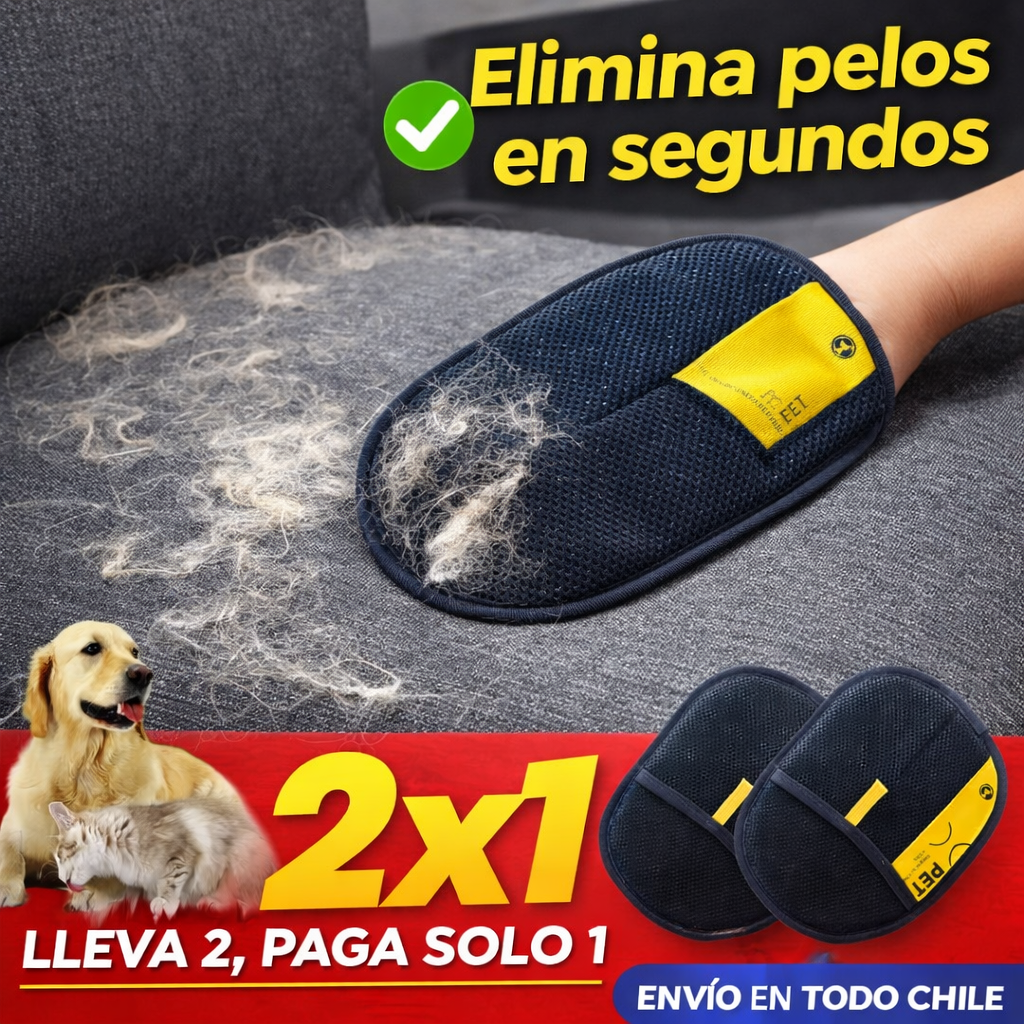 🐶🐱 Guante Removedor de Pelos de Mascotas - Promo 2x1