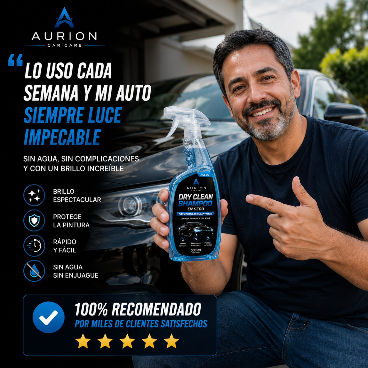 Aurion Dry Clean Shampoo (Promoción 2x1) - Shampoo en seco con efecto abrillantador