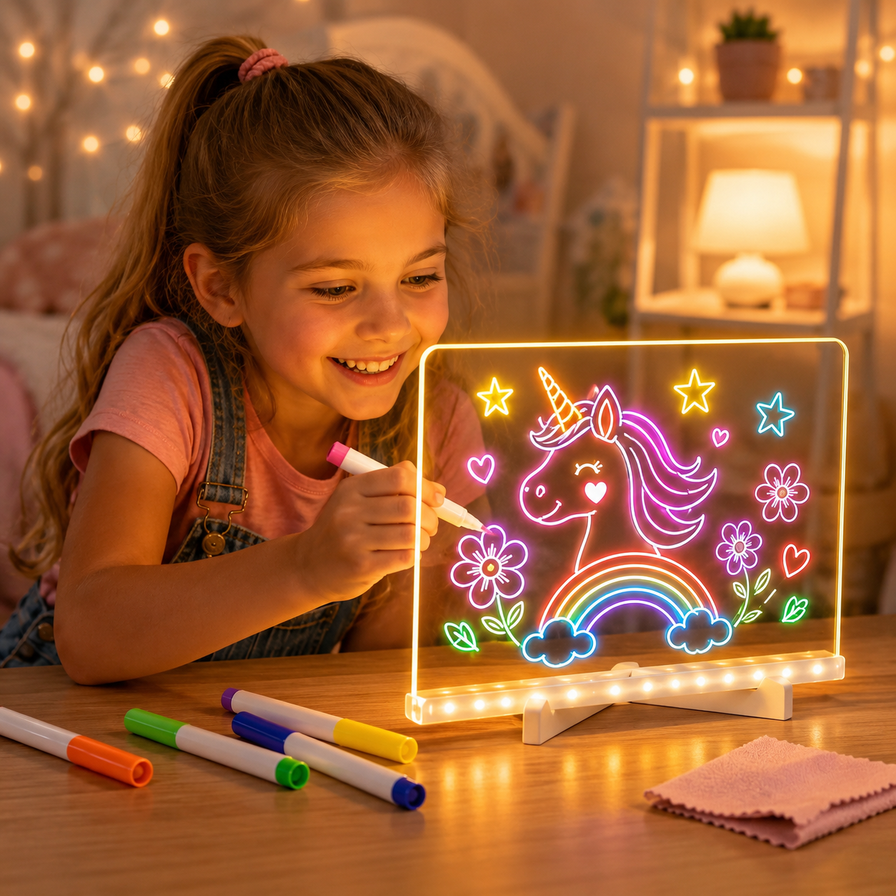 Pizarra Mágica LED™ – Dibuja, Ilumina y Crea Sin Pantallas