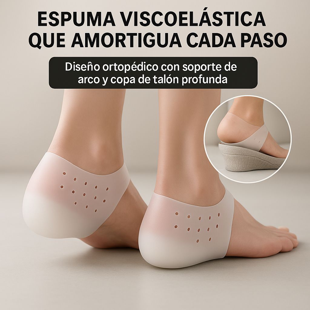 👣 Par de Taloneras de Silicona Antidolor 2x1 – Alivio Instantáneo para tus Pies