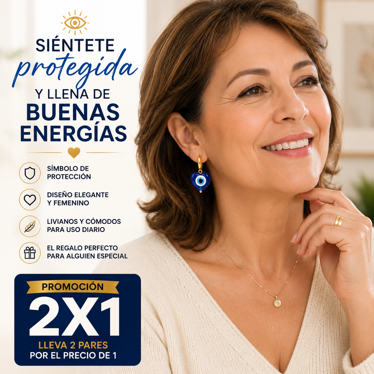 Aros de Ojo turco (Promoción 2x1) - Protección contra la envidia y las malas energías