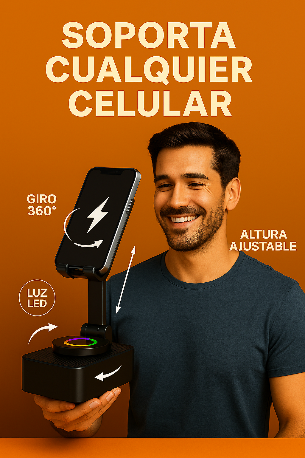 📱🔊 Soporte para Celular con Parlante – Organiza tu espacio y escucha mejor