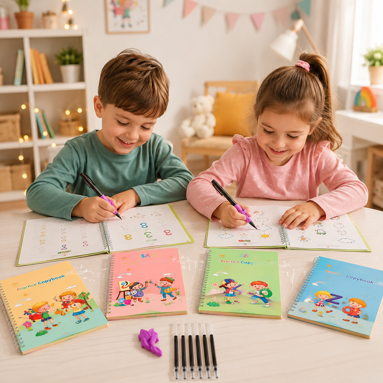 Cuadernos Mágicos Kids™ 2x1 | Aprende Escribiendo y Jugando