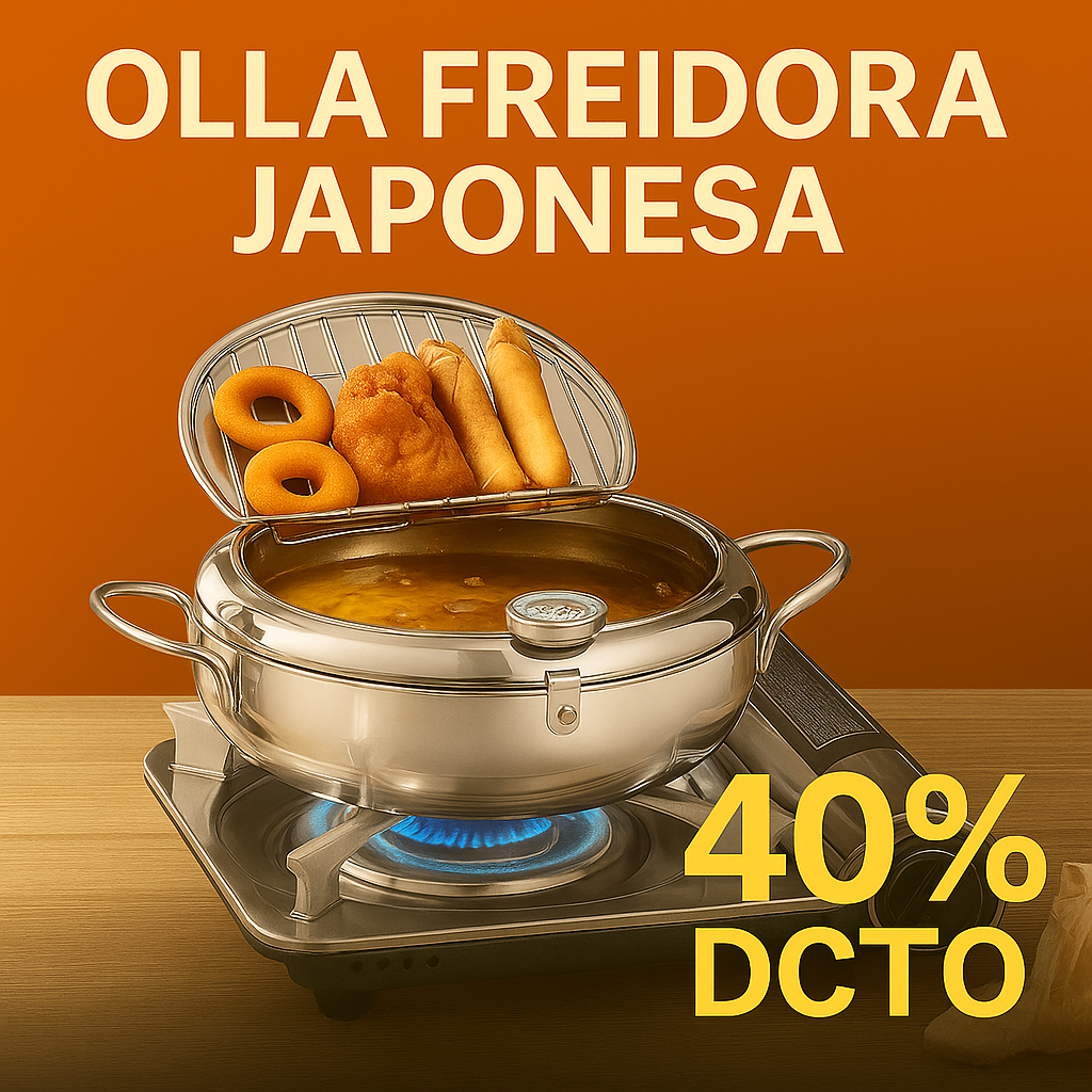 🍤 Olla Freidora Japonesa 20cm – ¡Fríe como un chef en tu propia casa!