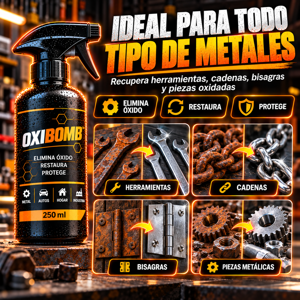 OXIBOMB™ – Eliminador de Óxido Profesional | Promoción 2X1