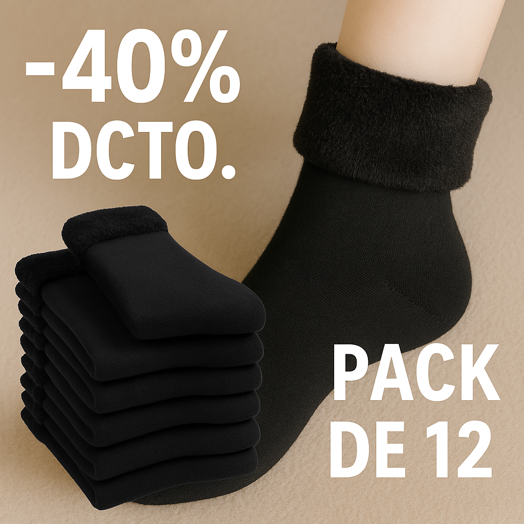 🧦 Pack de 12 Calcetines Térmicos – ¡Mantén tus pies abrigados todo el invierno! ❄️🔥