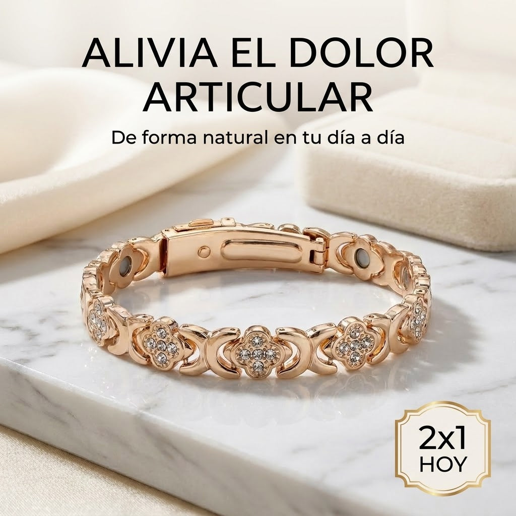 Pulsera magnética de cobre diseño trebol de la suerte (Promoción 2x1) - Alivia tu dolor articular