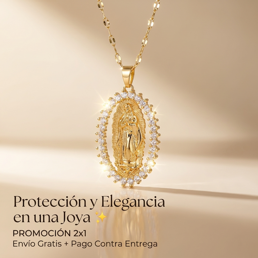 Collar Virgen María Bañado en Oro (Promoción 2x1) - Fe y protección en tu camino