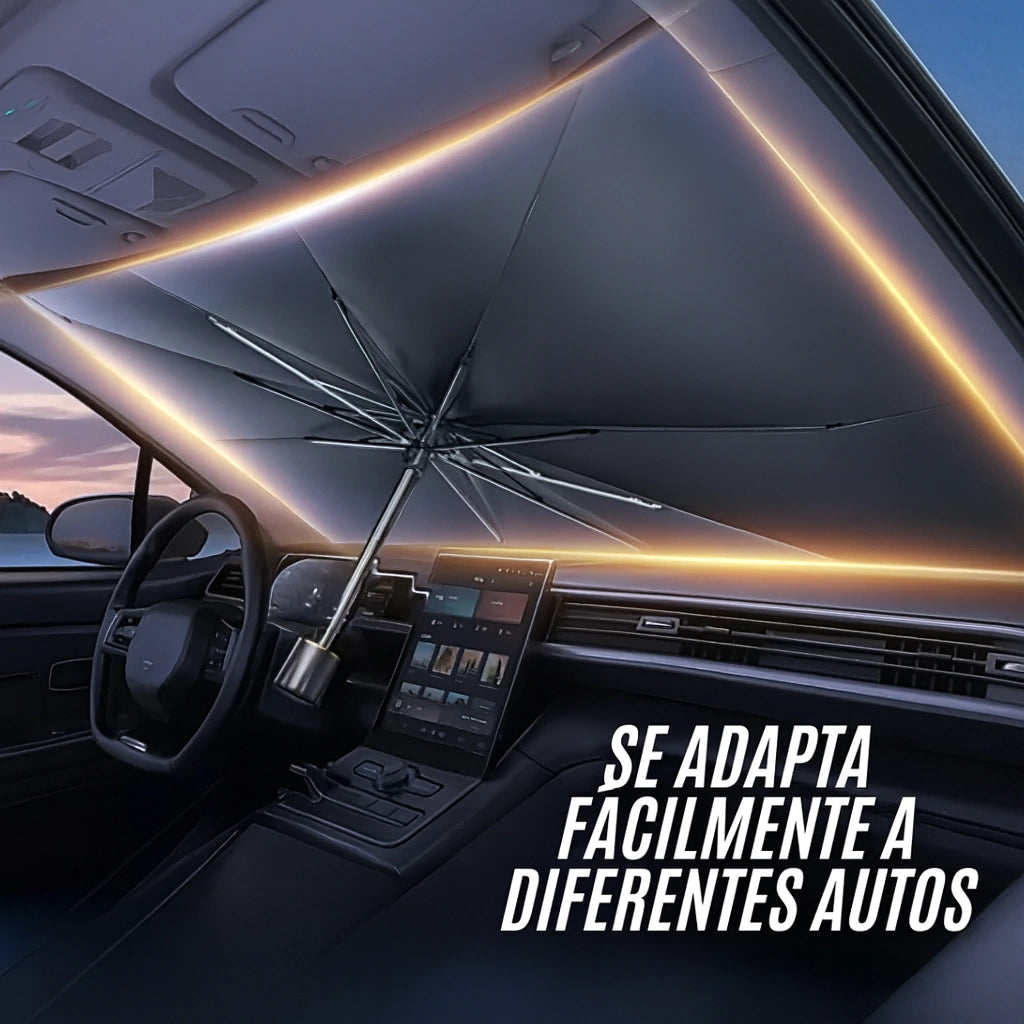 ☀️ Parasol Premium Tipo Paraguas para Auto – Bloquea el Calor en Segundos
