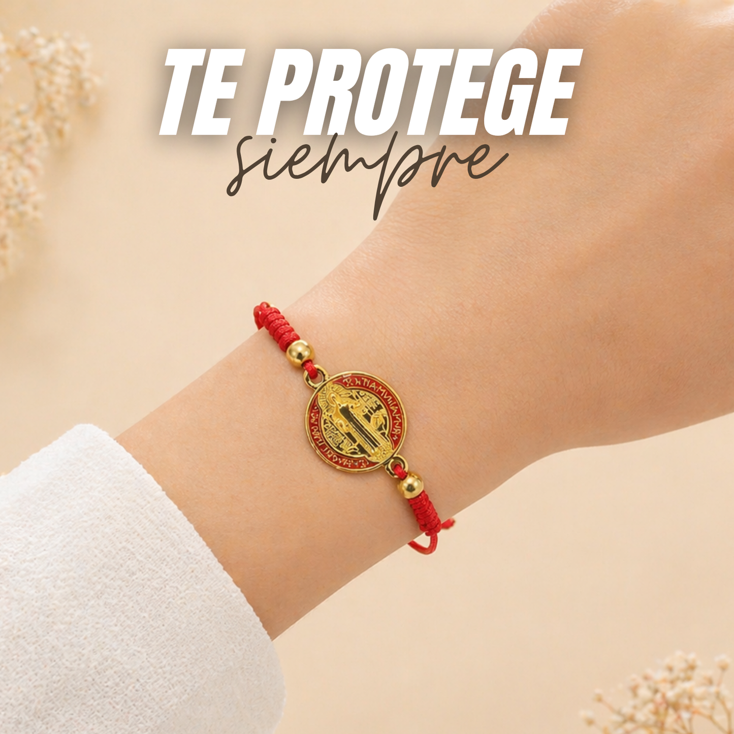 Pulsera roja de protección San Benito OFERTA 2X1 - Amuleto de protección espiritual