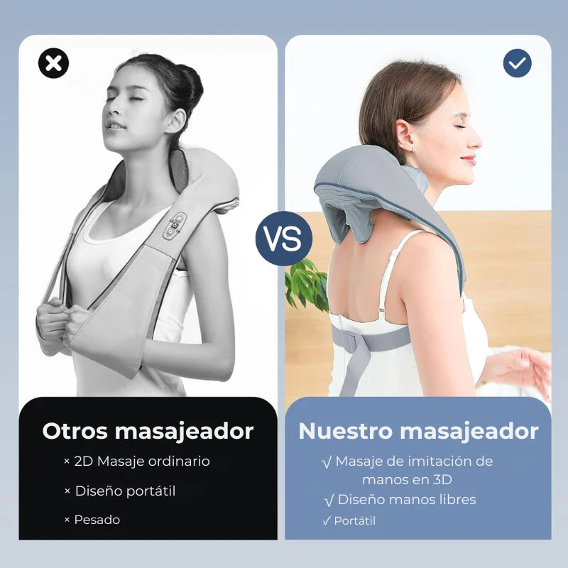 💆‍♀️ Masajeador Cervical Eléctrico con Calor – Alivia el Estrés y el Dolor Muscular