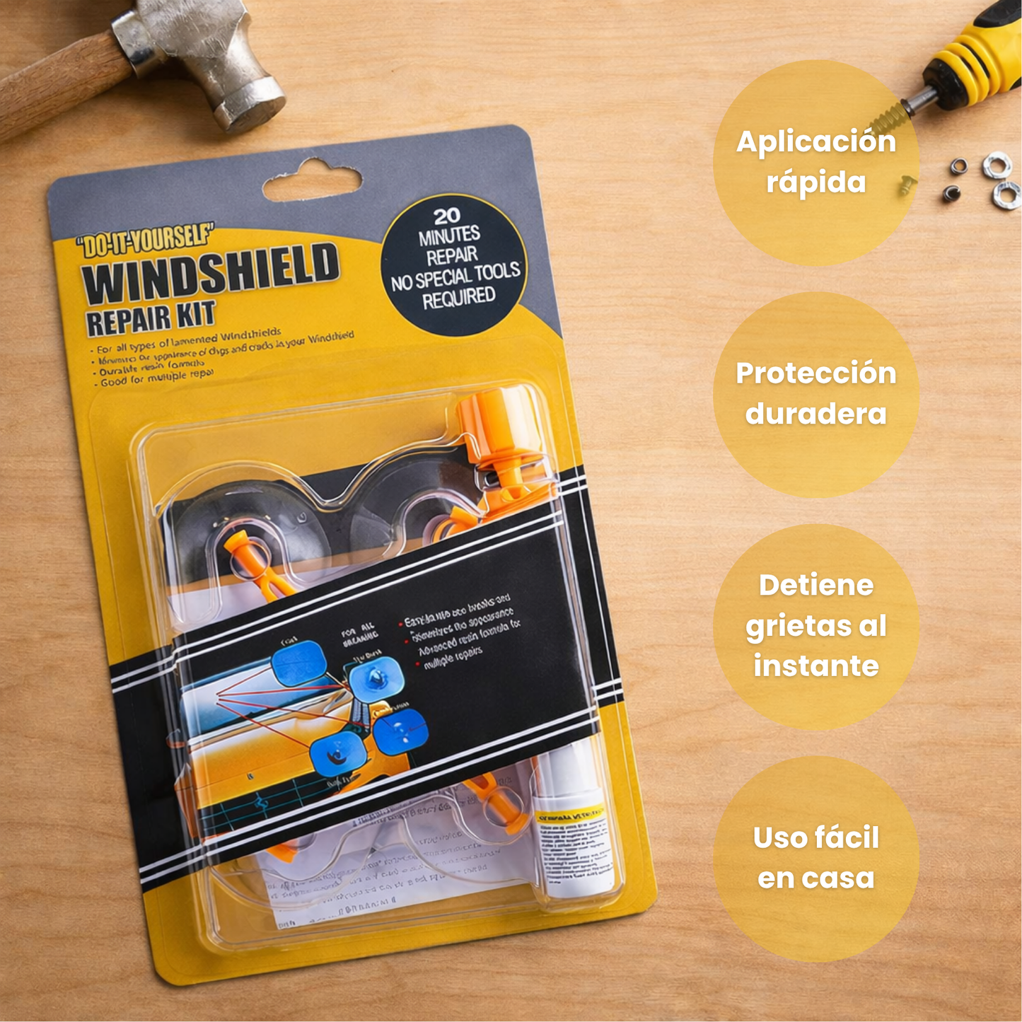 Kit Reparador de Vidrios y Parabrisas