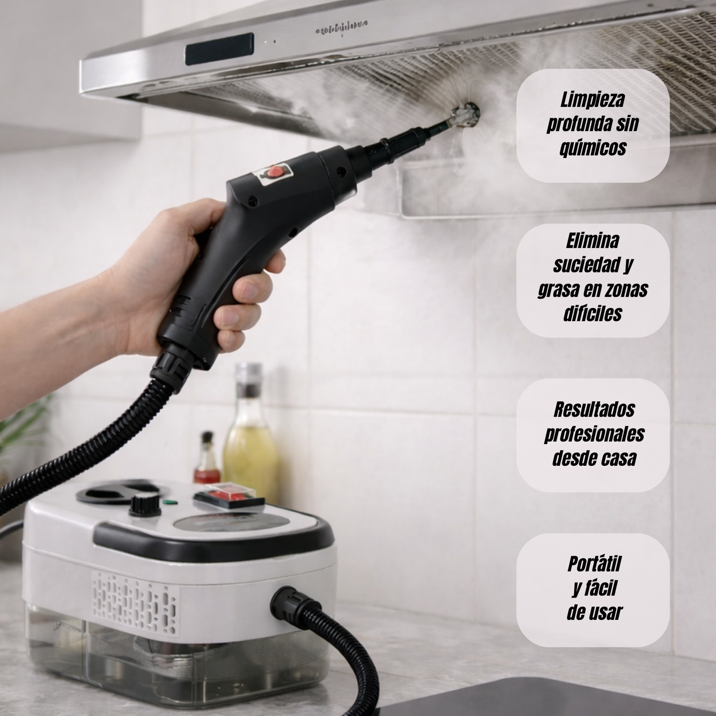Limpiador profesional a vapor - No más químicos