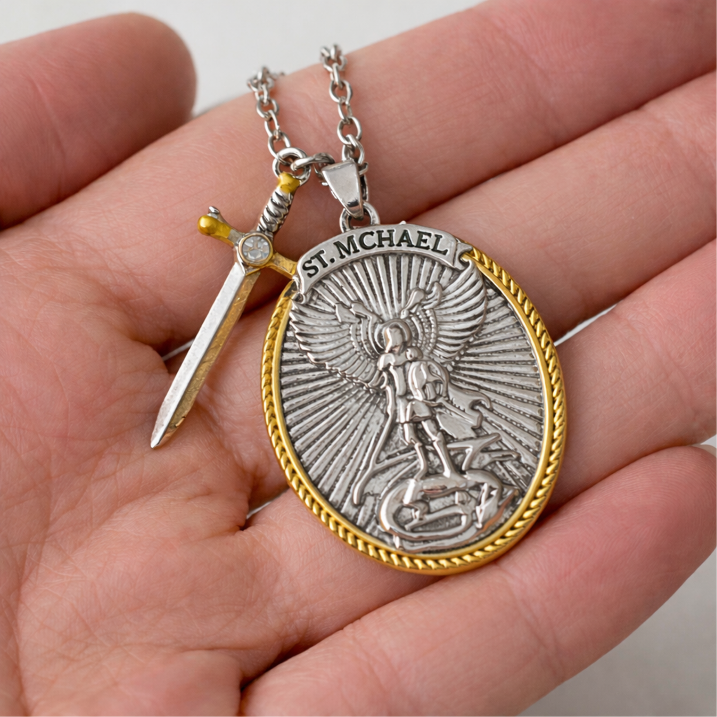 Collar de protección San Miguel Arcángel OFERTA 2x1 - Protección para ti y tus seres queridos
