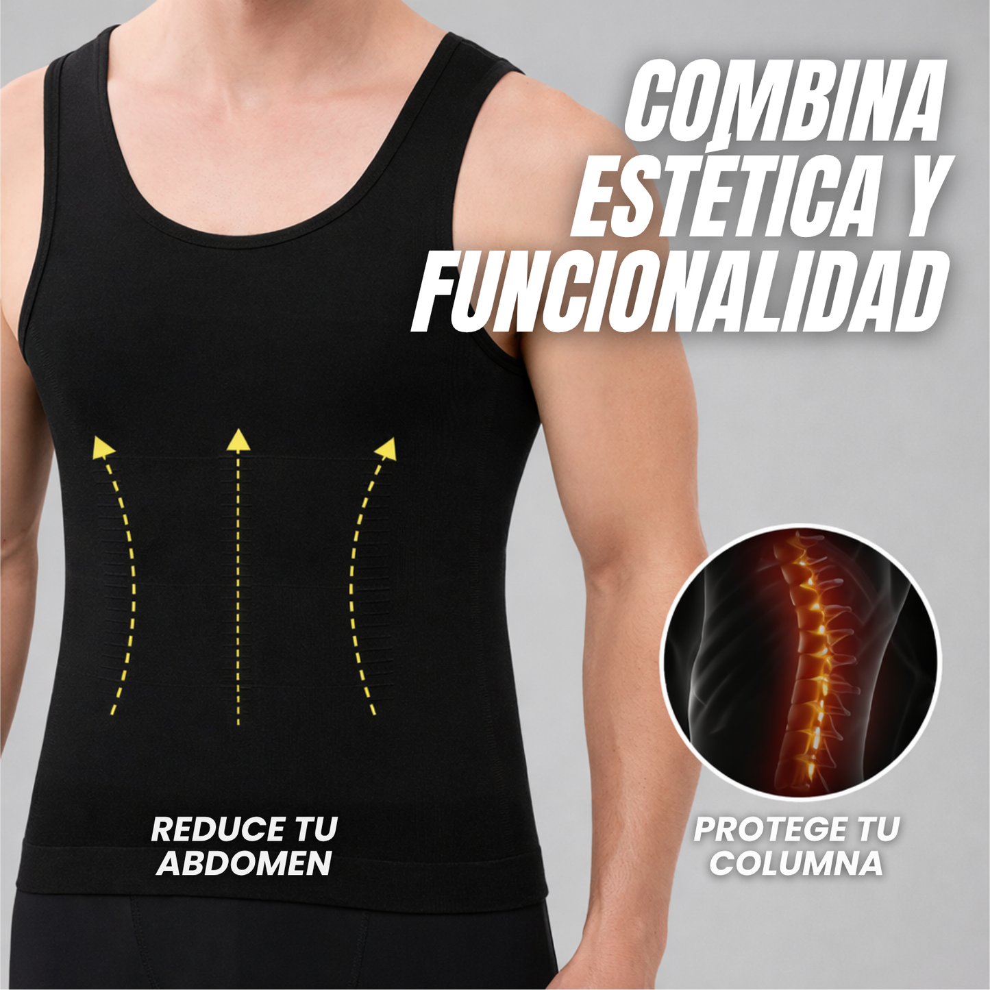 Camiseta reductora para hombre 2x1 – Reduce tu cintura al instante