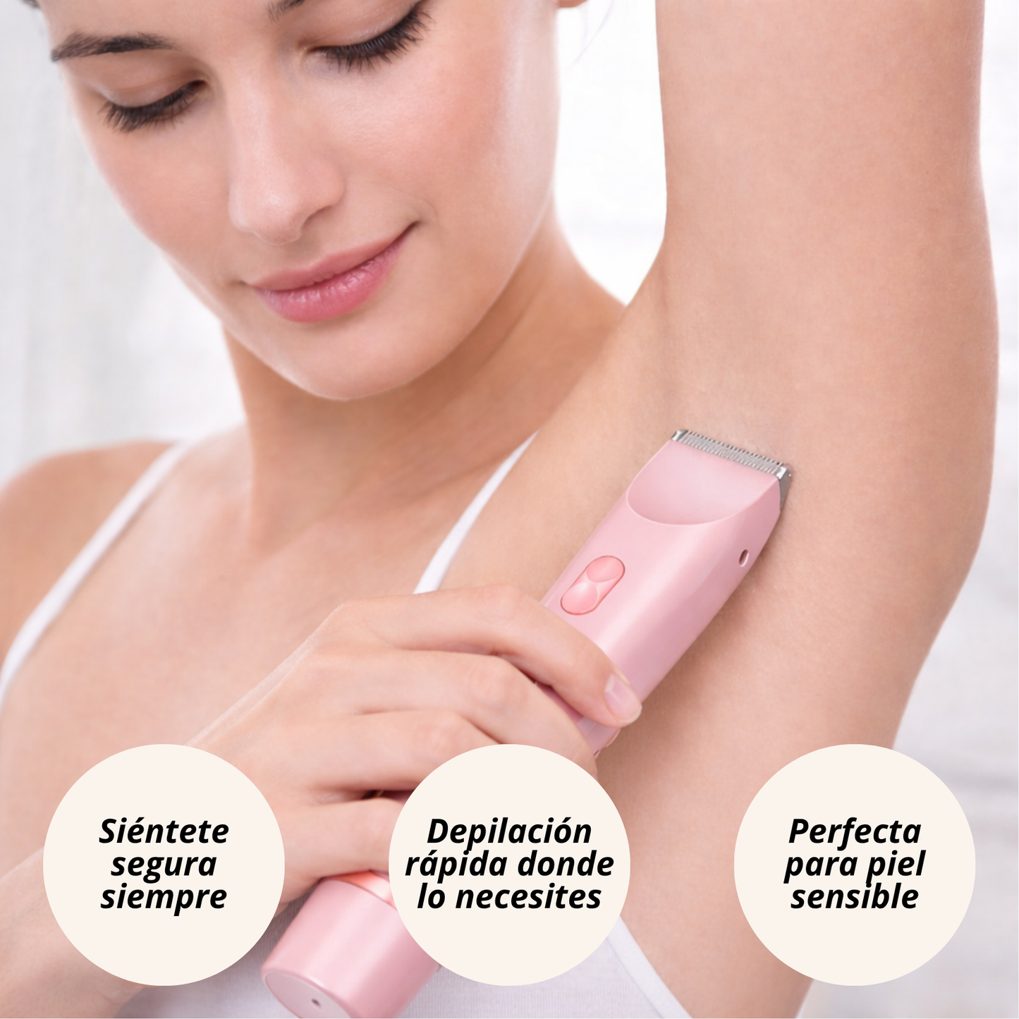 Depiladora eléctrica femenina - Piel suave sin cortes ni dolor