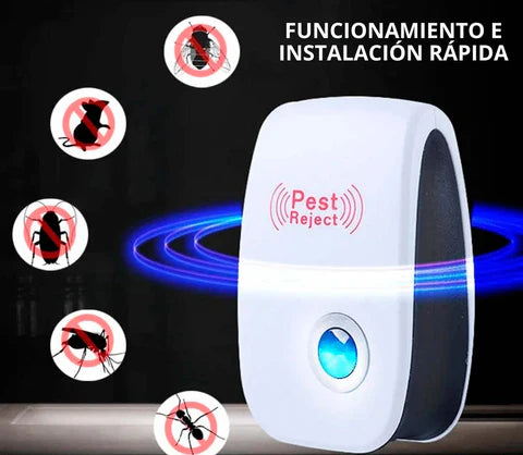 🐜 Repelente Ultrasónico de Plagas – ¡Dile adiós a los ratones e insectos sin usar veneno! 🔇⚡