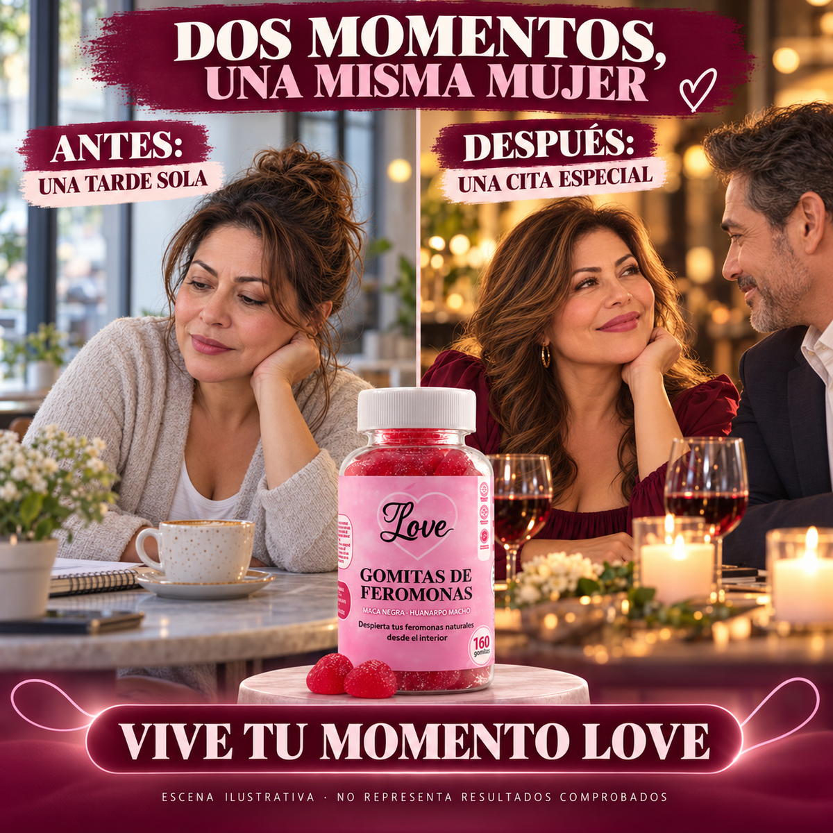 💗 LOVE® – Gomitas de Feromonas | Despierta tu Magnetismo Natural ✨ 40% OFF