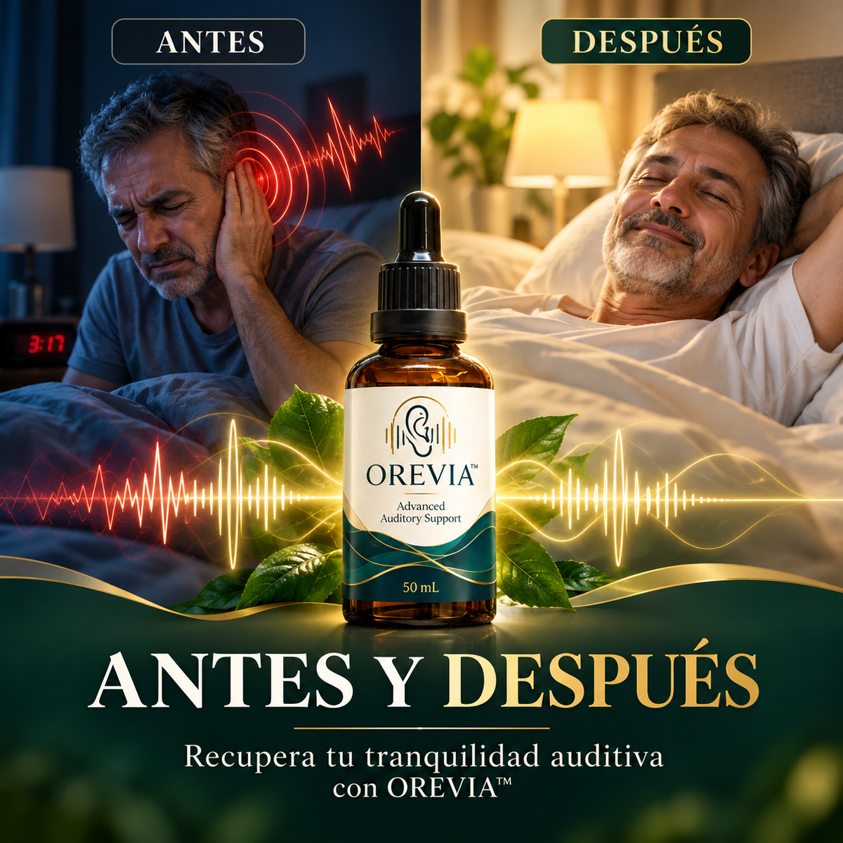 OREVIA™ – Fórmula Premium para el Bienestar Auditivo | Zumbidos y Tinnitus | 40% OFF