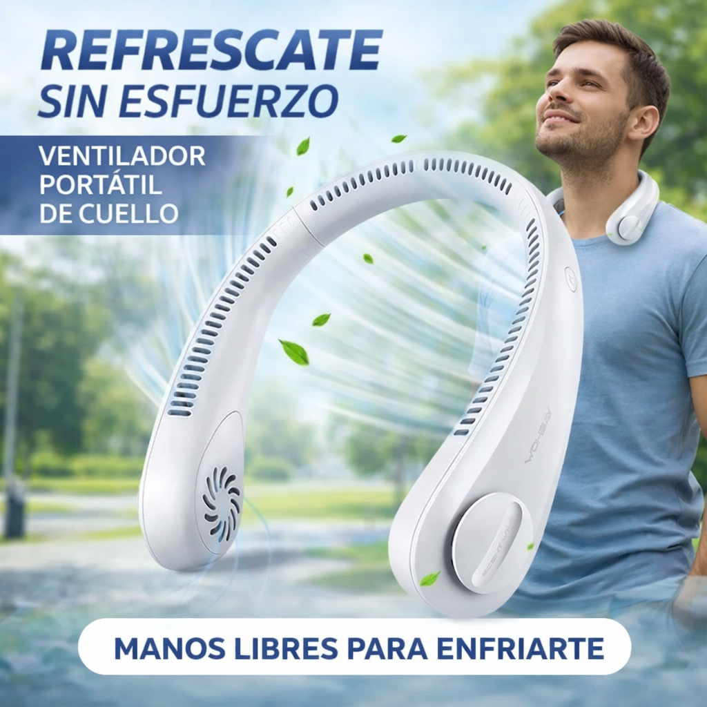 Ventilador de Cuello Recargable – Refresca tus días de verano