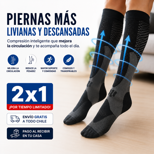 Calcetines de Compresión Circulatoria 2.0 - Promoción 2x1 (Lleva 2 pares al precio de 1)
