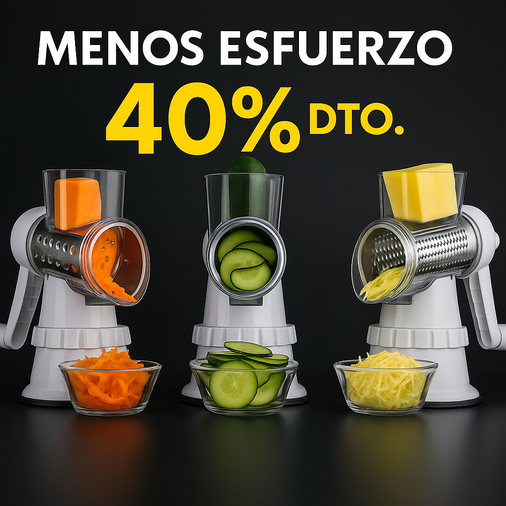 🥕 Picador Manual 3 en 1 – ¡Ahorra tiempo en la cocina!