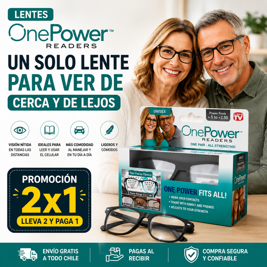 Lentes HD Adaptativos One Power (Promoción 2x1) - Un solo par de lentes para todo