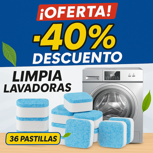 🧼 Pastillas Efervescentes para Lavadora – Pack 36 Unidades