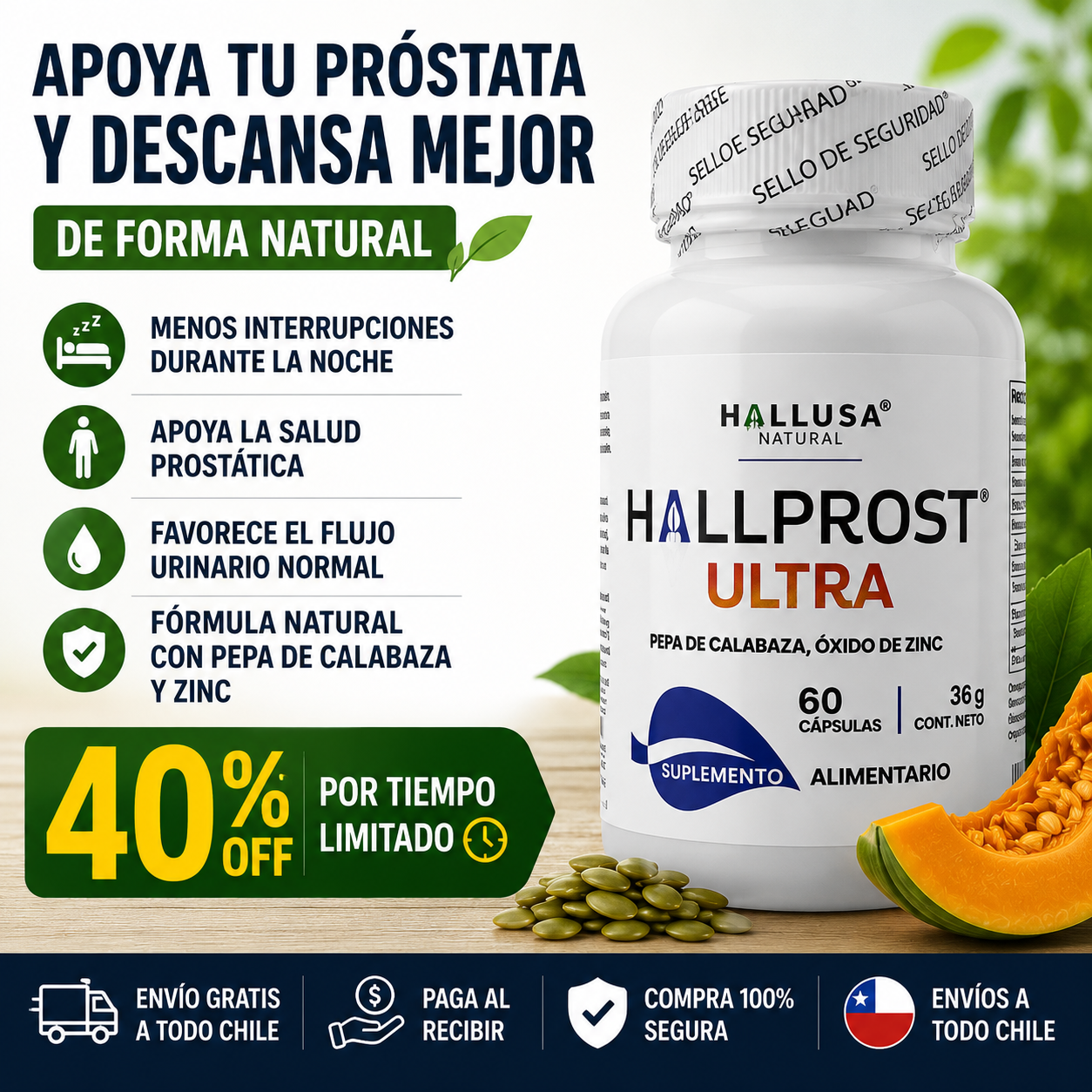 Hallprost ultra - Recupera la salud de tu próstata