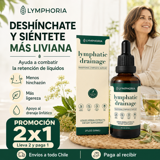 LYMPHORIA™ Drenaje Linfático Herbal 2x1 | Ayuda a Deshinchar y Combatir la Retención de Líquidos