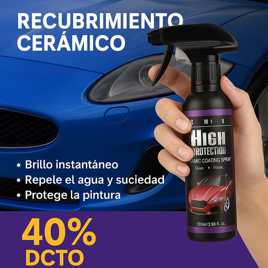 🚗 Recubrimiento Cerámico PREMIUM – Brillo y protección para tu auto en minutos