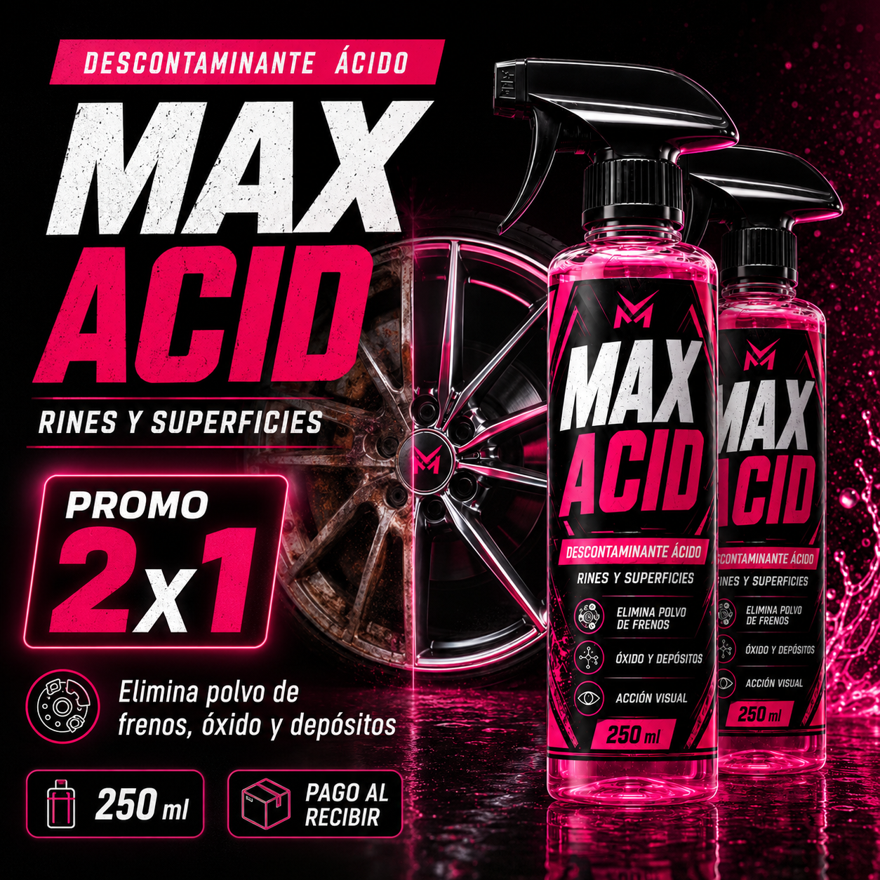 MAX ACID - Descontaminante ácido de acción profesional