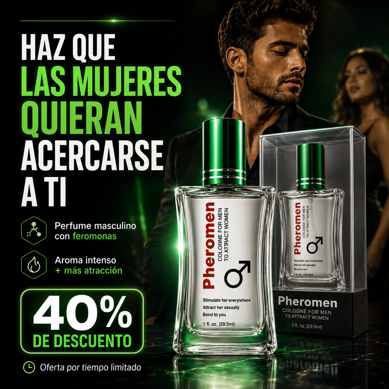 Pheromen™ – Perfume Masculino con Feromonas | Atrae Más Miradas