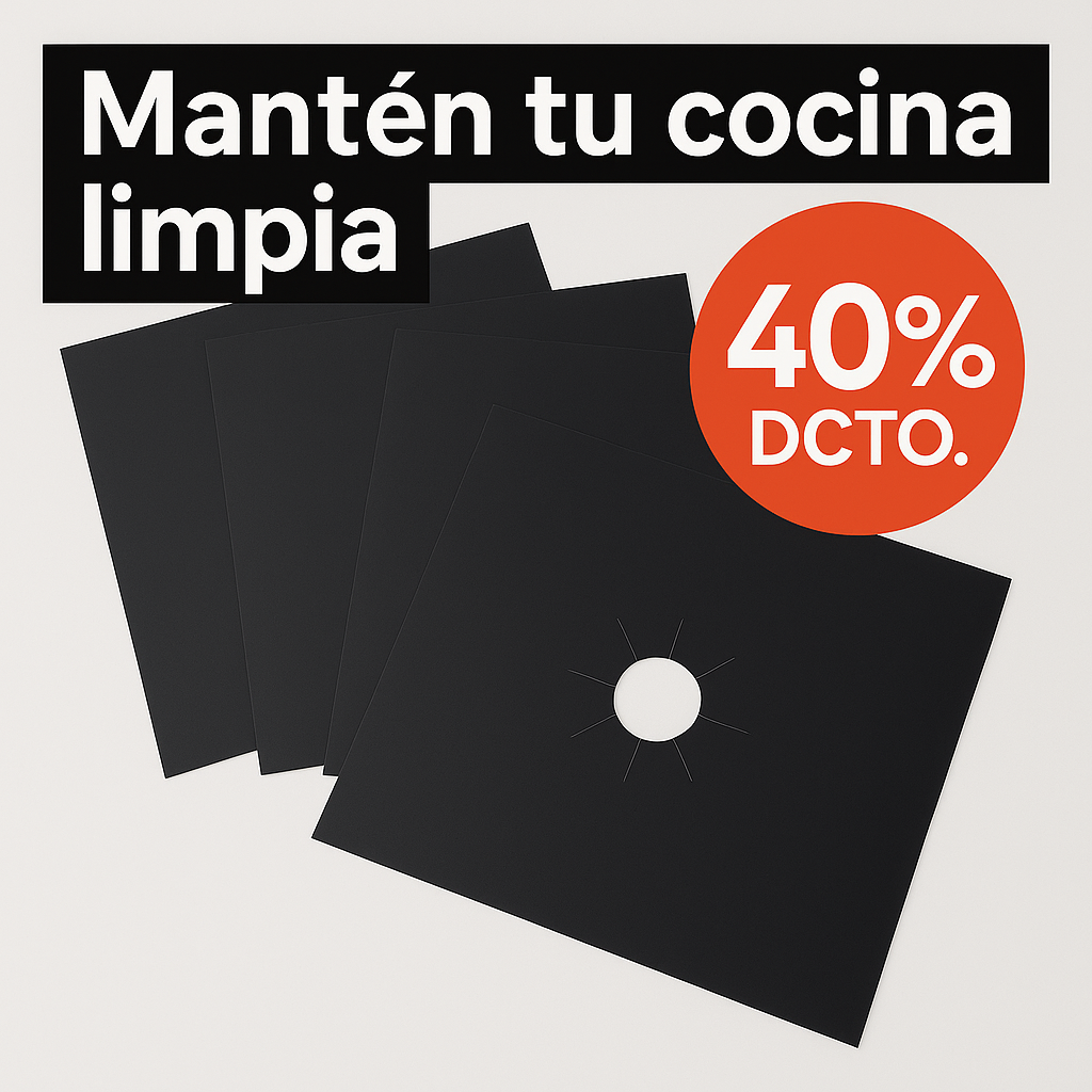 🔥 Protector de Cocina – Pack de 4 Unidades para Mantener tu Cocina Impecable
