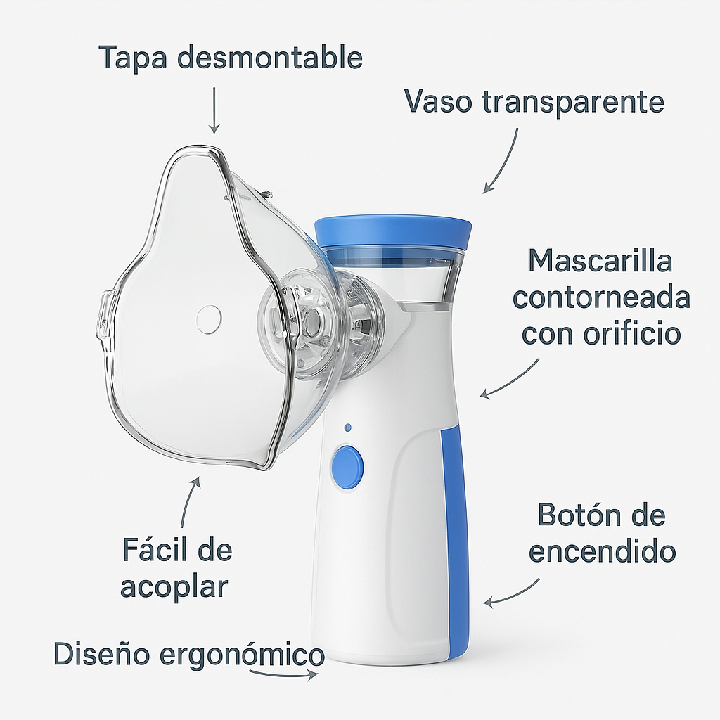 💨 Nebulizador Portátil – Alivia la Congestión en Minutos 😷✨