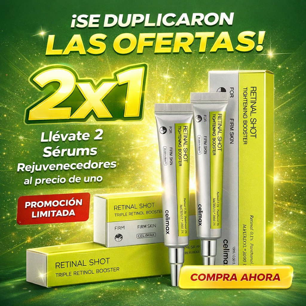 Sérum Facial Retinal Anti-Edad 2x1 - Piel más joven y brillante