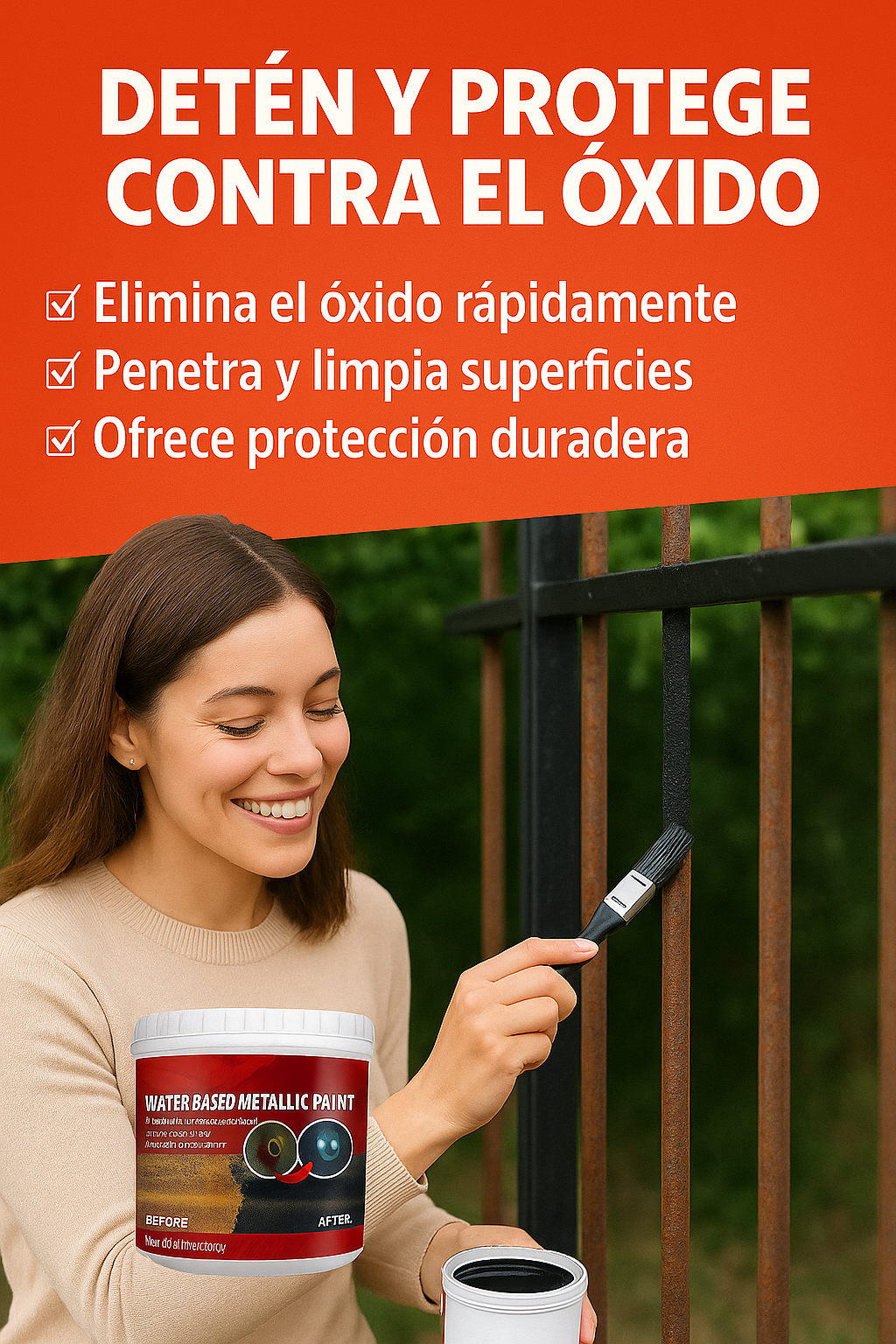 🛠️ Pintura Antióxido Profesional – Protege y renueva superficies oxidadas