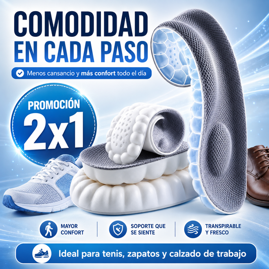 ComfortStep Pro™ – Plantillas Acolchadas de Máximo Confort 2x1