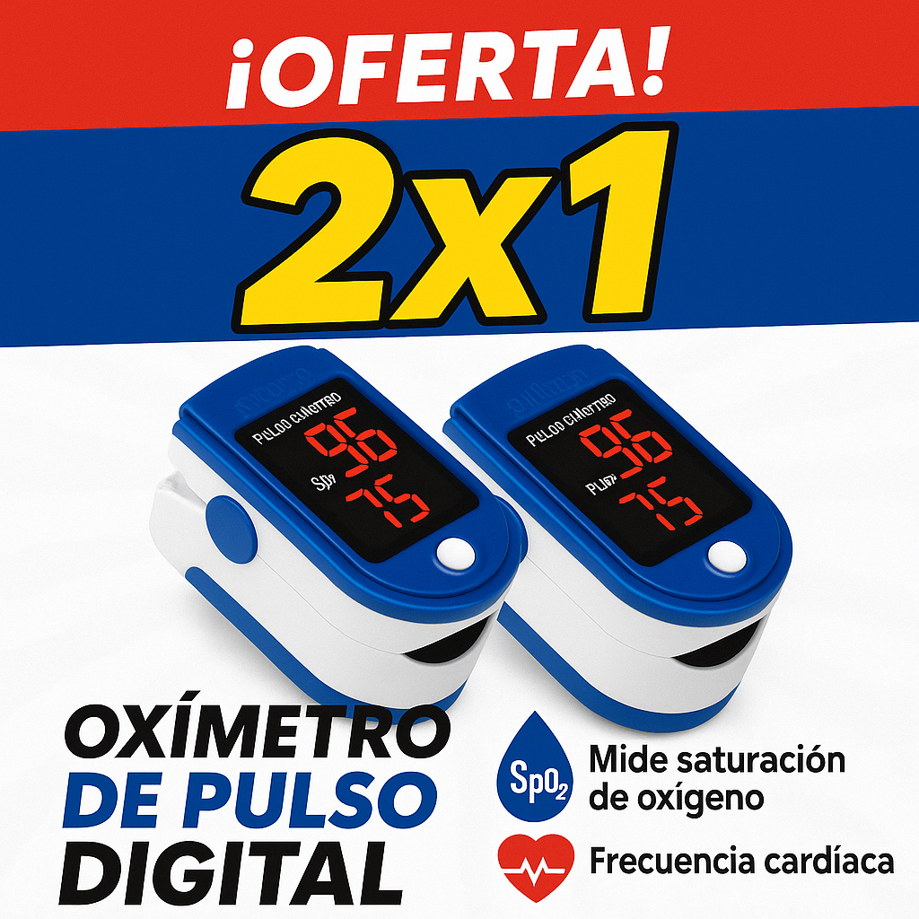 🩺 Saturómetro Digital 2x1 – Controla tu Salud en Segundos