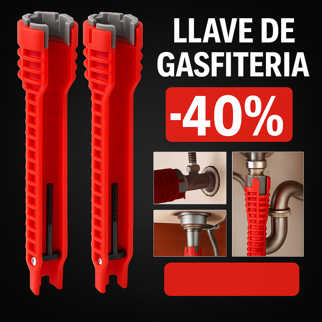 🔧 Llave Multifuncional de Gasfitería – ¡La herramienta que todo hogar necesita!