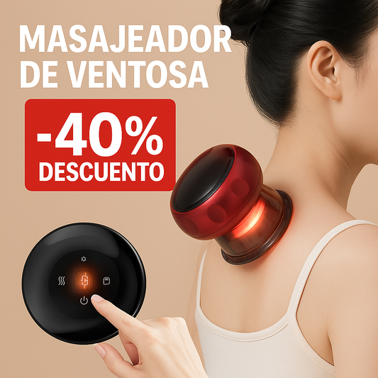 💆 Masajeador Eléctrico de Ventosas – Relajación Profunda con Calor y Succión