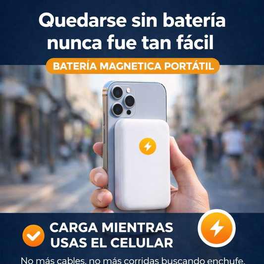 Batería Magnética Portátil 20.000 mAh – Carga tu celular sin cables