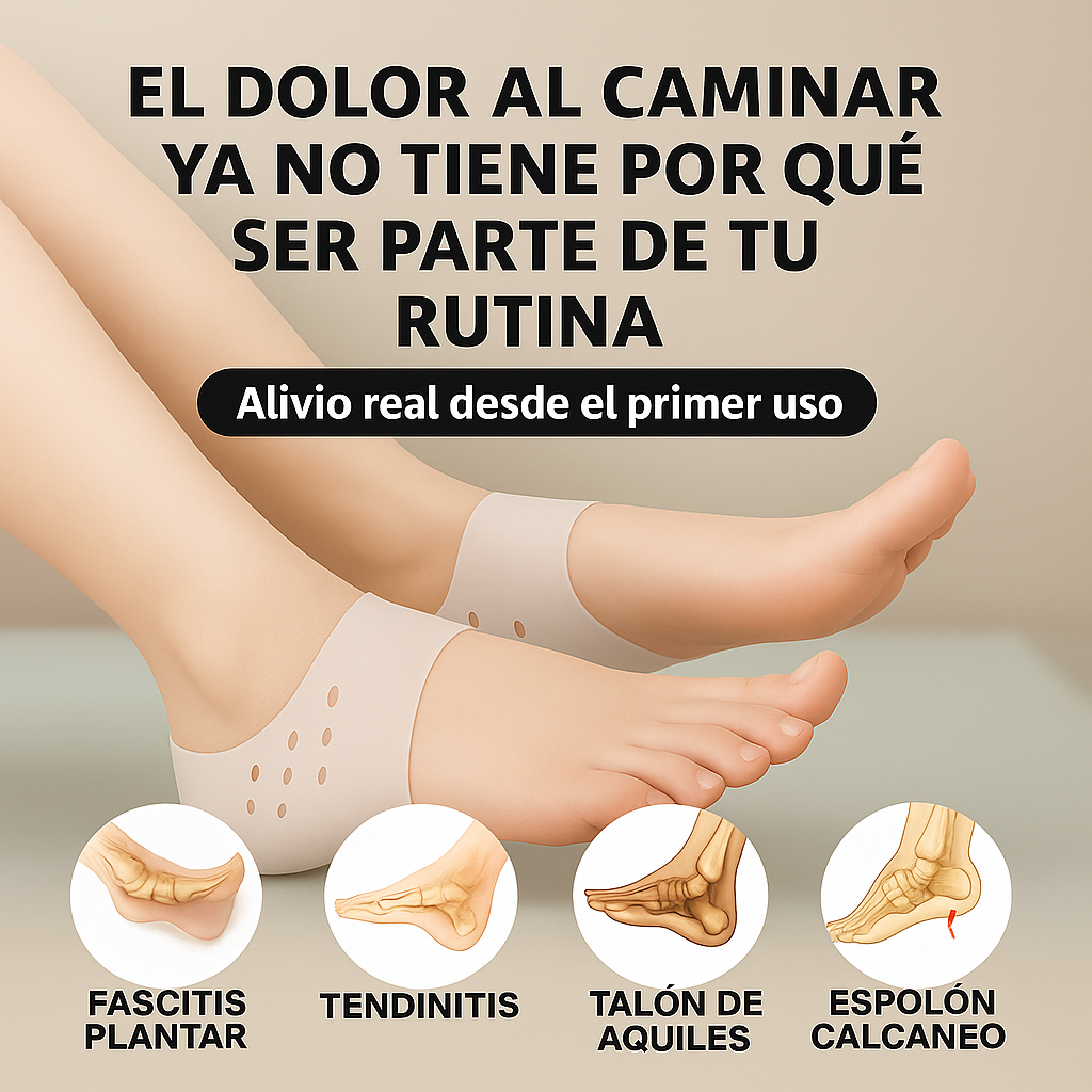 👣 Par de Taloneras de Silicona Antidolor 2x1 – Alivio Instantáneo para tus Pies