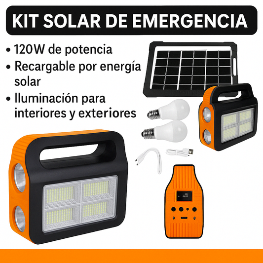 🔋 Kit Solar de Emergencia – ¡Luz asegurada en cualquier momento! ☀️💡