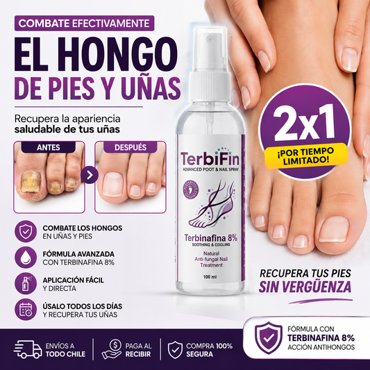 TerbiFin™ Spray Antihongos para Pies y Uñas – ¡2x1 Oferta Especial!