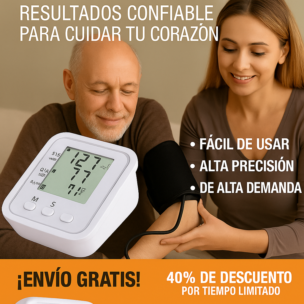 🩺 Tensiómetro Digital – Controla tu presión en casa fácil y rápido