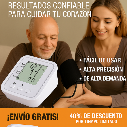🩺 Tensiómetro Digital – Controla tu presión en casa fácil y rápido