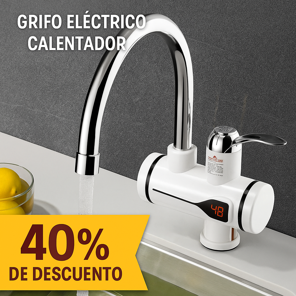 🚿 Grifo Calentador Eléctrico – ¡Agua caliente en segundos, sin gas ni termo!